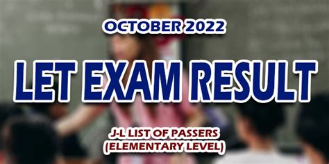 let result october 2022|October 2022 LET result: Passers registration, .